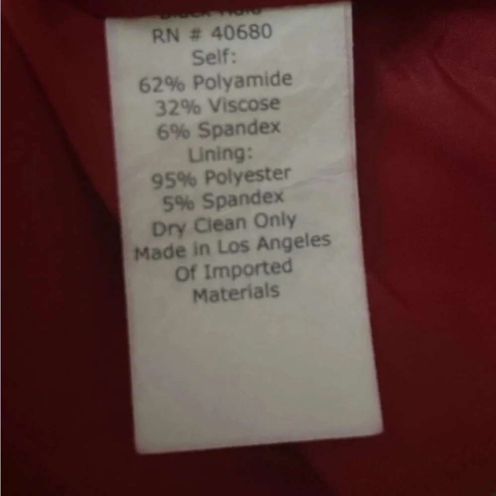 Black Halo Jackie O red Midi Dress classy designer Sz.6 - Picture 3 of 11